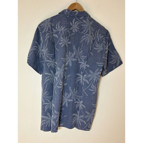 TOMMY BAHAMA Palms Over Miami Silk Button Down Shirt T318389 Medium - Picture 2 of 8